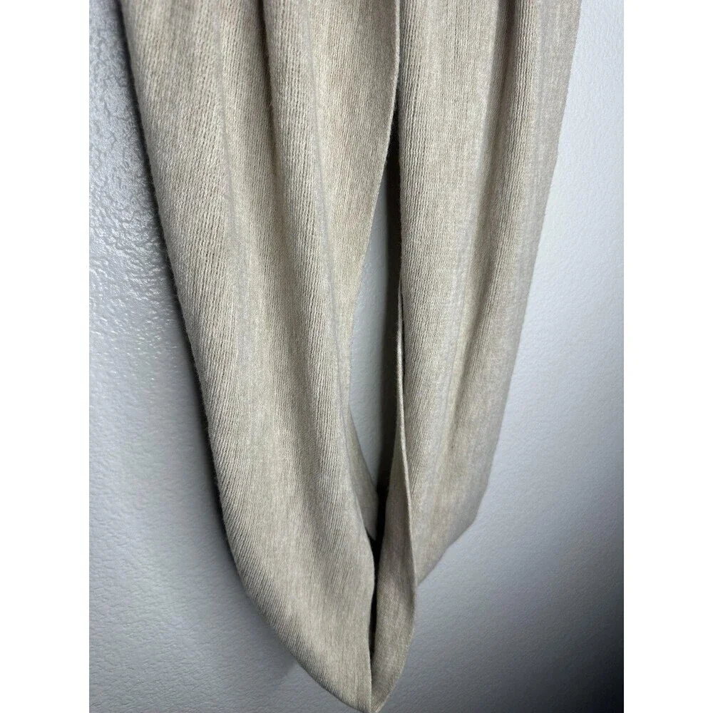 Calvin Klein Scarf Womens One Size Beige Soft Knit Infinity Logo Neck Warmer